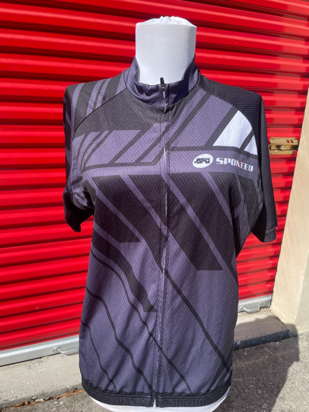 Spokeed Men's Short Sleeve Cycling Jersey - Black & Deep Purple